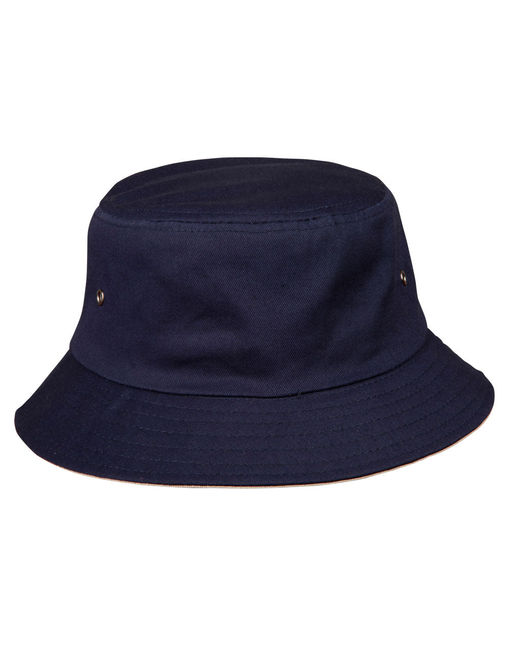 contrasting underbrim bucket hat - DarkNavy.Sand