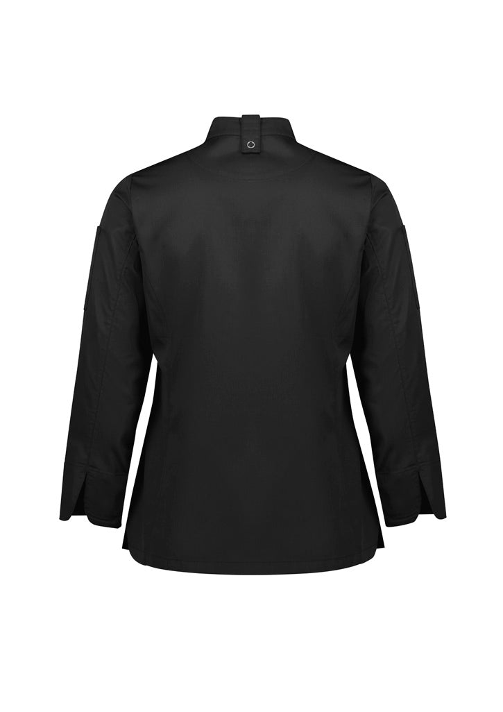 Womens Alfresco Long Sleeve Chef Jacket - back