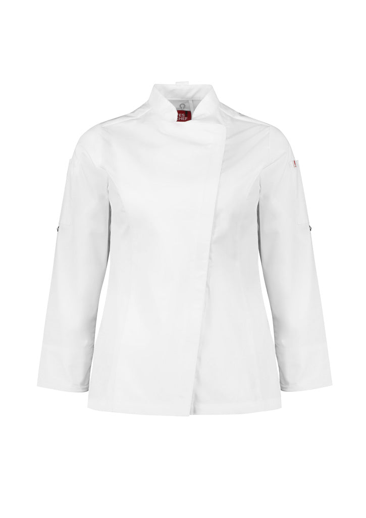 Womens Alfresco Long Sleeve Chef Jacket - back