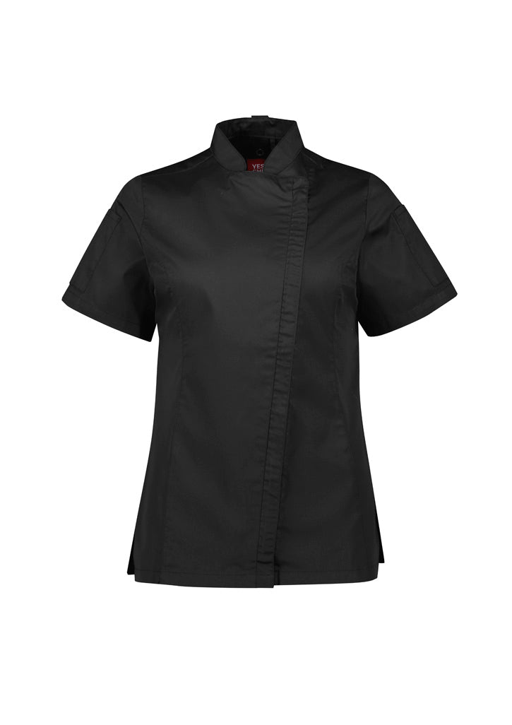 Womens Alfresco Short Sleeve Chef Jacket - back