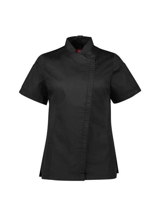 Womens Alfresco Short Sleeve Chef Jacket - back