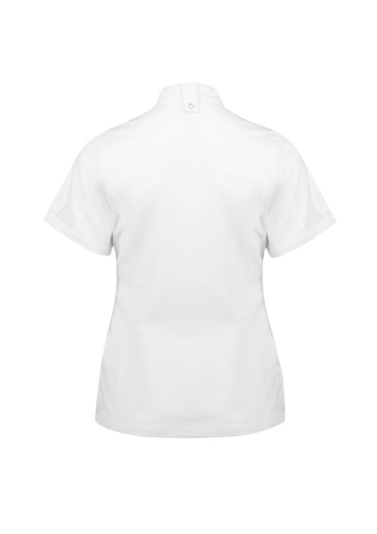 Womens Alfresco Short Sleeve Chef Jacket - back