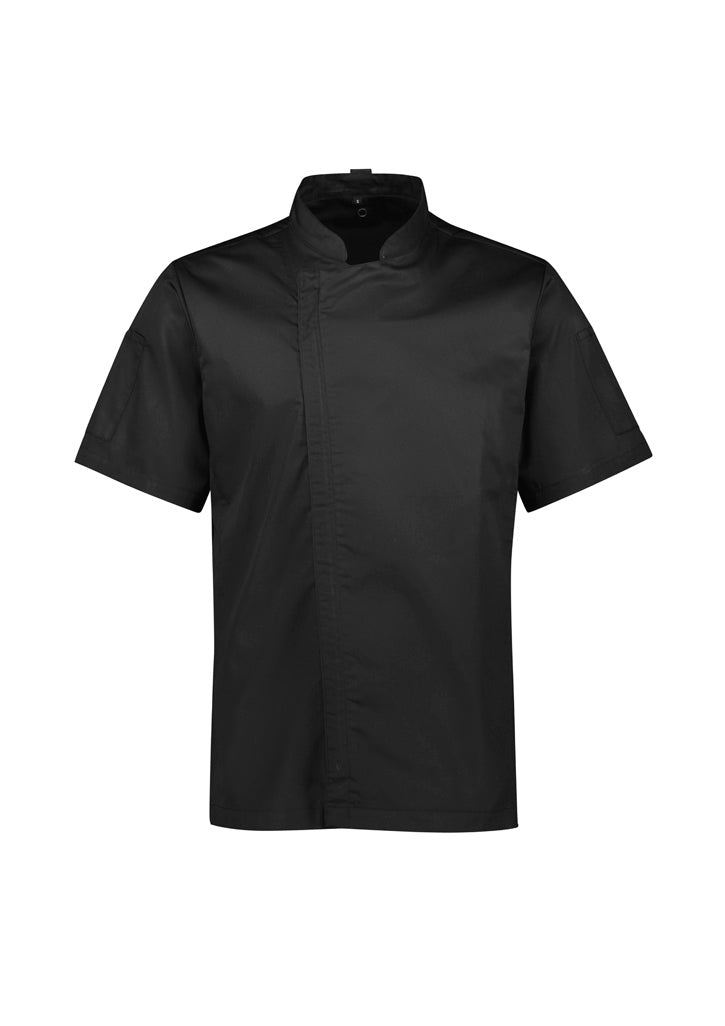 Mens Alfresco Short Sleeve Chef Jacket - Black