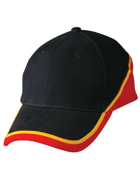 Tri-color sue heavy brushed cotton cap