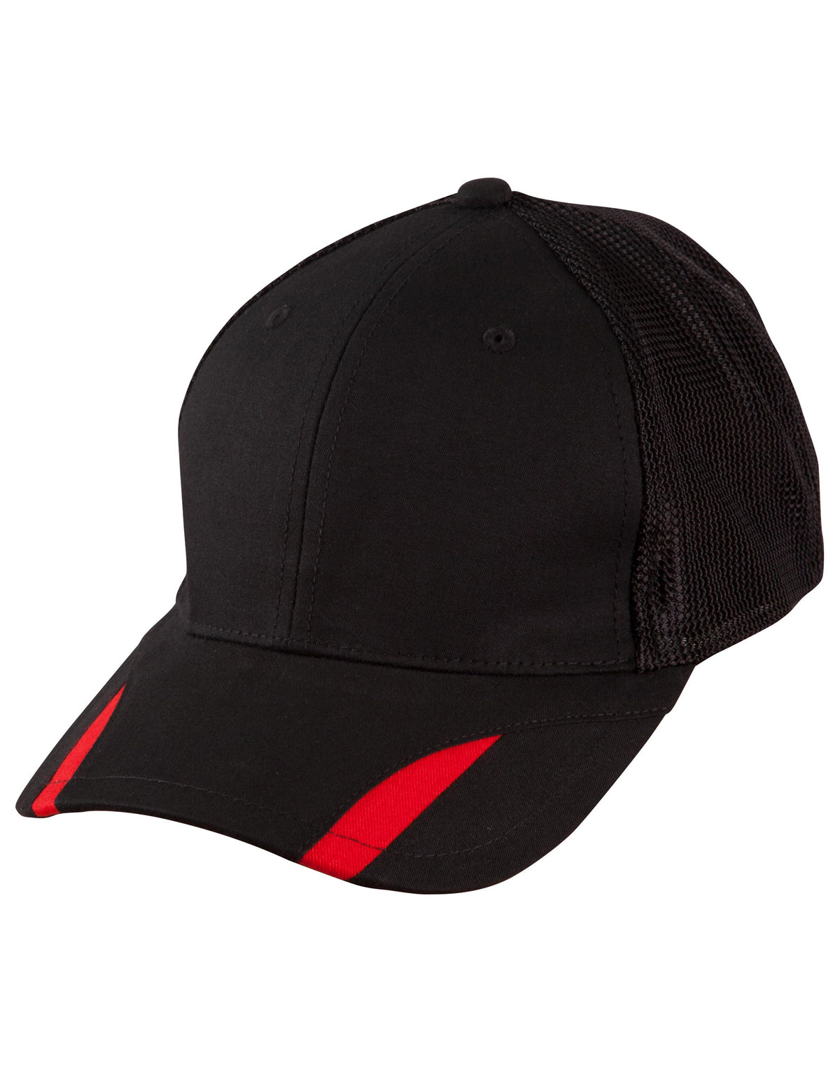 Contrast Peak Trim Cap - Black.Red