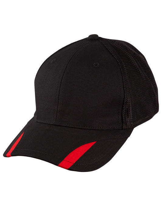 Contrast Peak Trim Cap - Black.Red