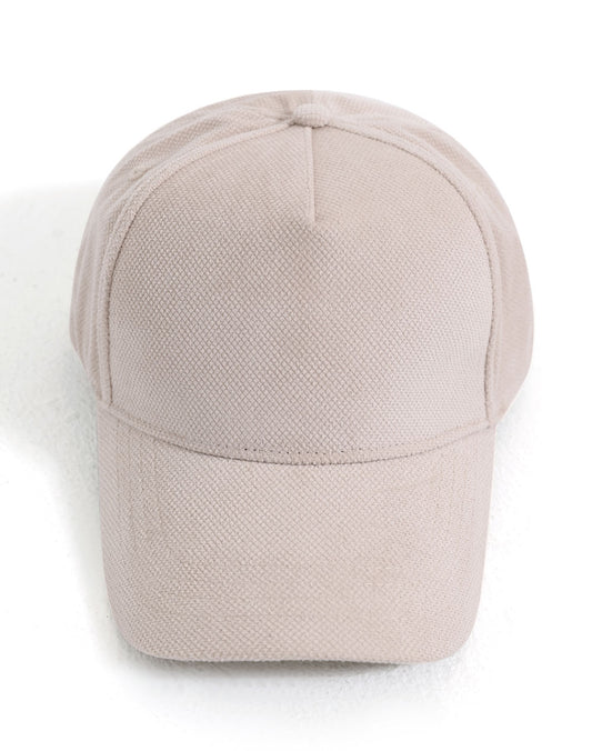 Jacquard Texture 5 Panel Cap - Almond