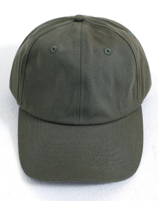 Cotton Twill Unstructured Cap - Army Green