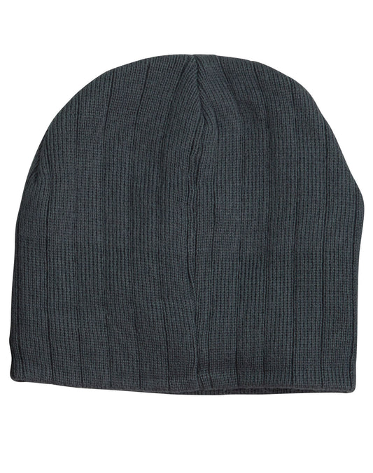 Cable Knit Beanie with Fleece Head Band