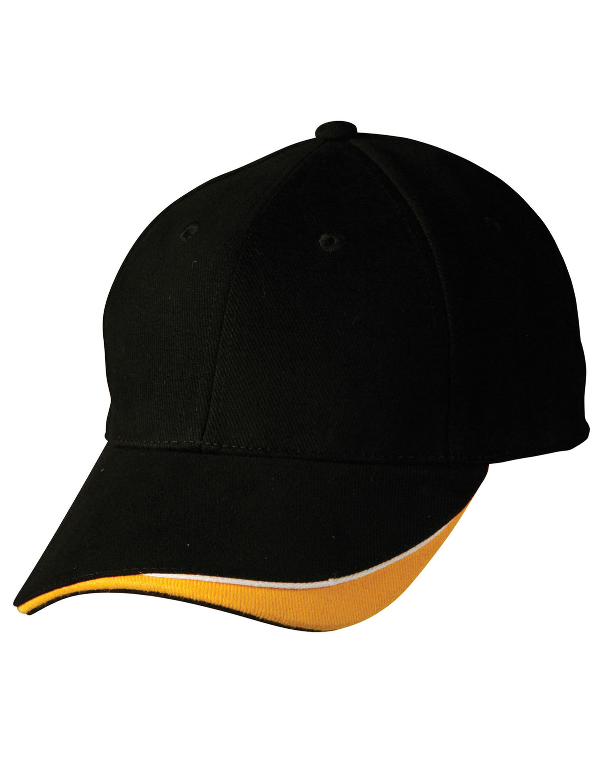 The edge, two tone heavy brushed  sandwich peak - Black.White.Gold