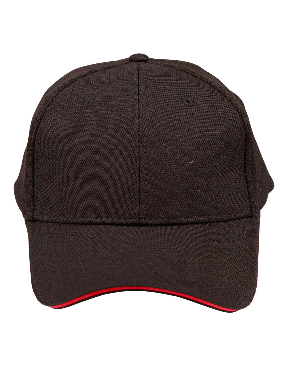 Pique mesh contarst sandwich - Black.Red