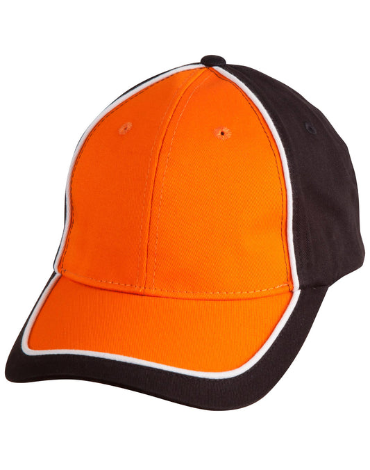 Arena Two Tone Cap - Black.White.Orange