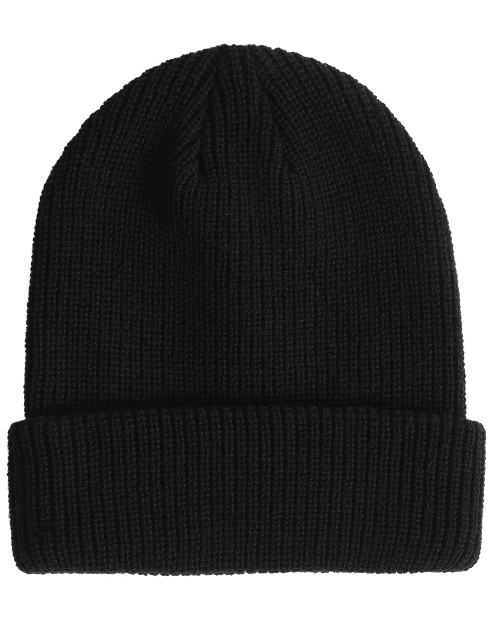 Roll Up Cable Knit Snug Beanie - Black