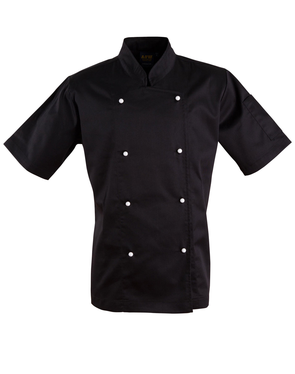 Chef's Jacket Short Sleeve - Black