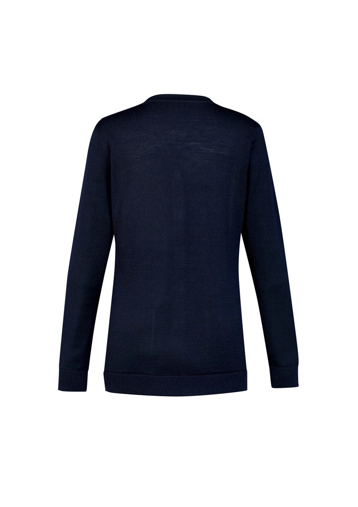 Womens Button Front Knit Cardigan - back