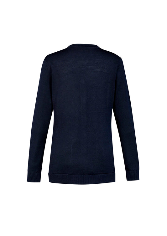 Womens Button Front Knit Cardigan - back