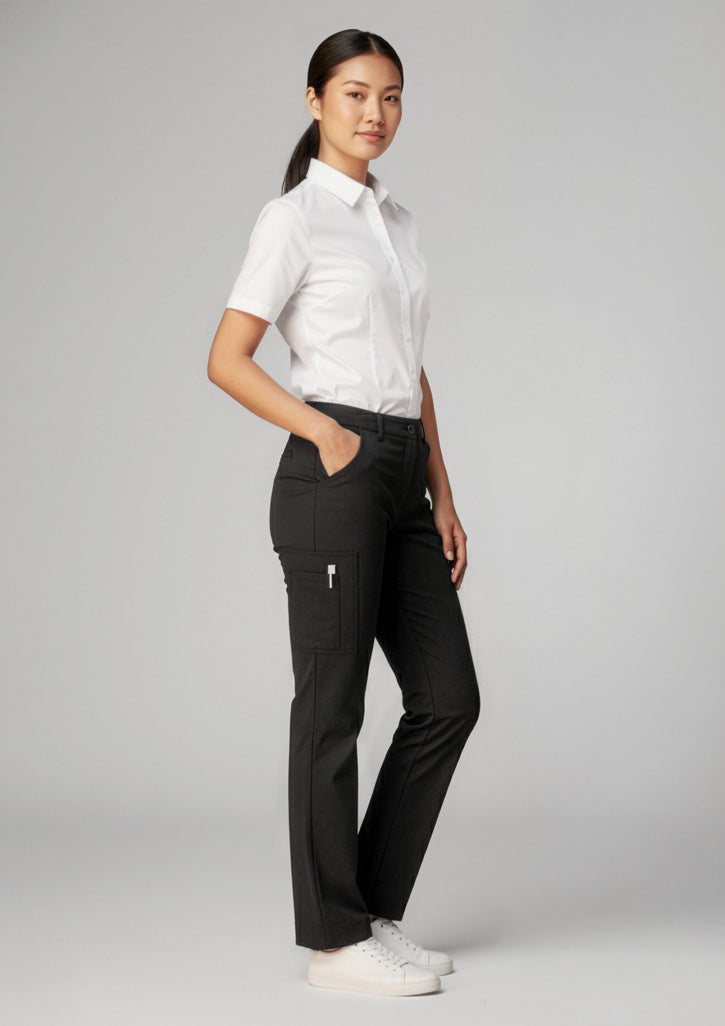 Womens Comfort Waist Cargo Pant - Black