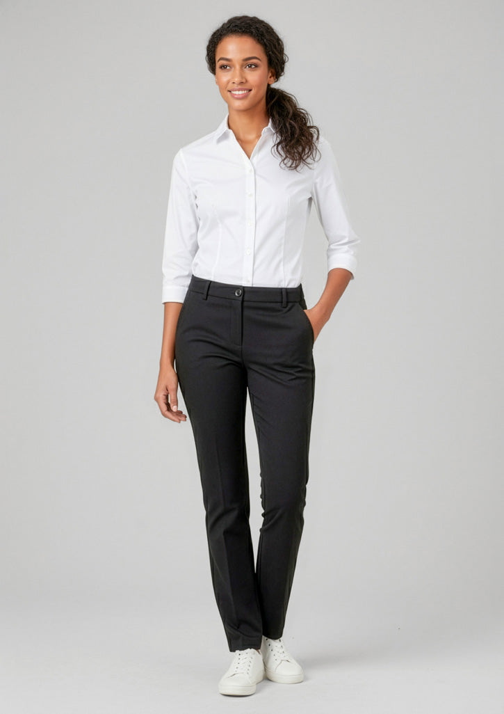 Womens Comfort Waist Straight Leg Pant - Black