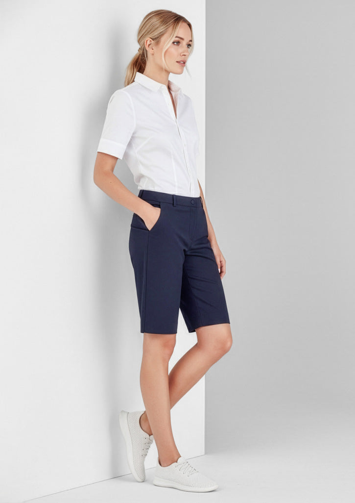 Womens Comfort Waist Cargo Short - Navy