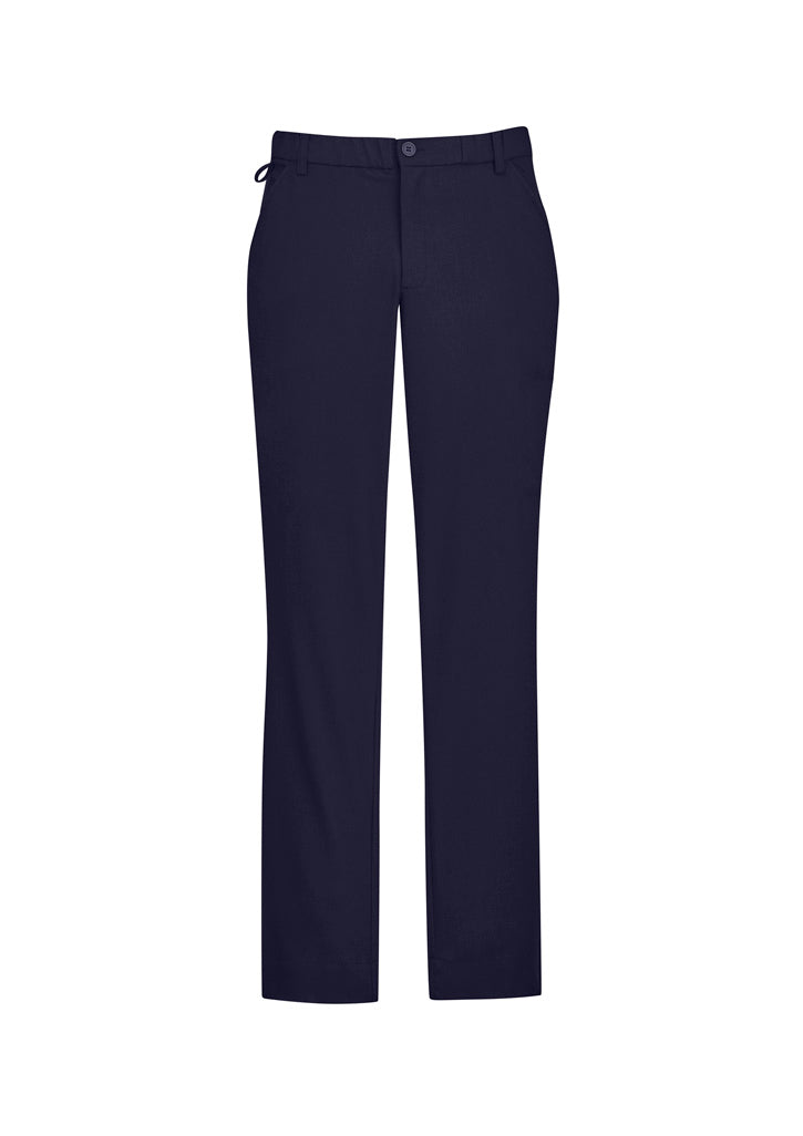 Mens Comfort Waist Flat Front Pant - Navy