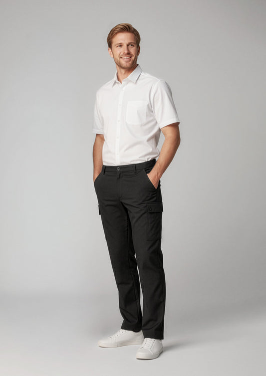 Mens Comfort Waist Cargo Pant - Black