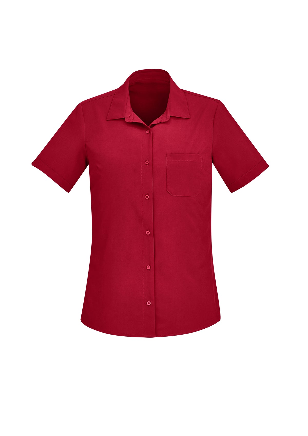 Womens Florence Plain Short Sleeve Shirt - back
