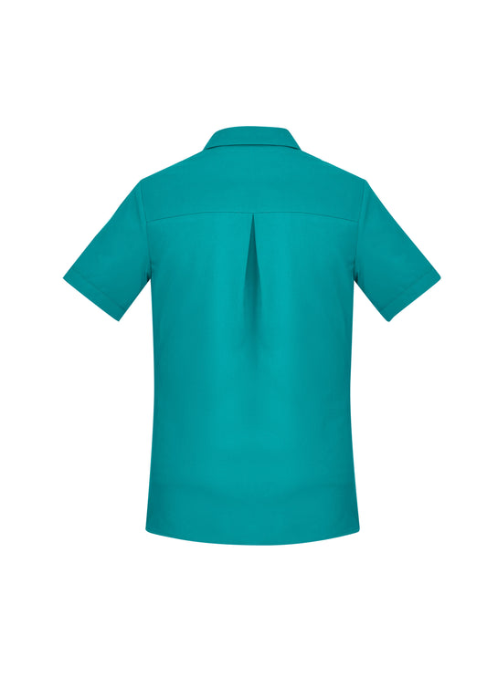 Womens Florence Plain Short Sleeve Shirt - back
