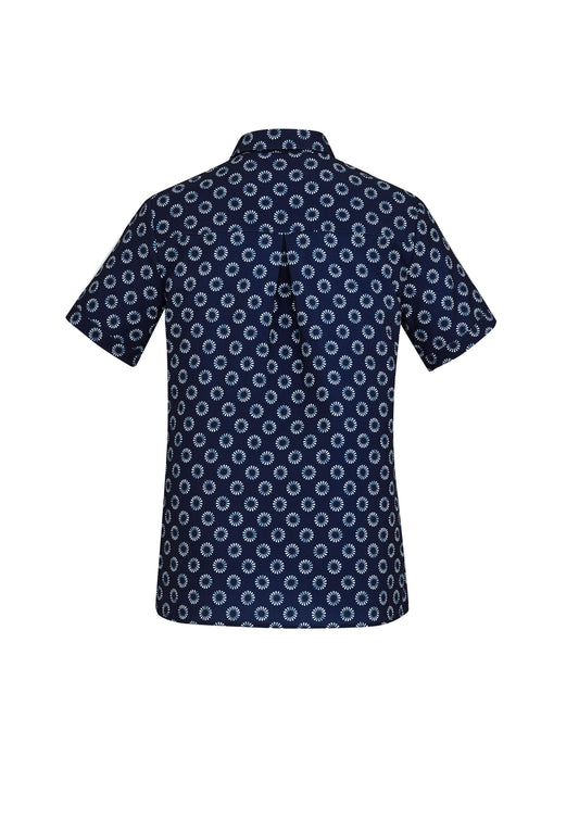 Womens Florence Daisy Print Short Sleeve Shirt - back