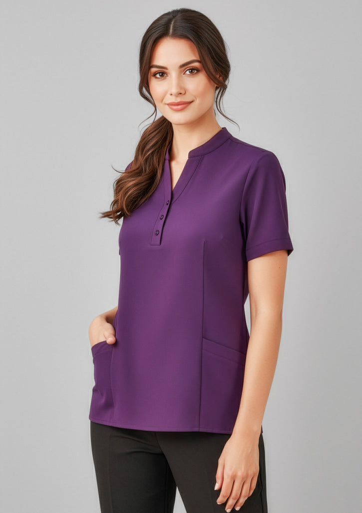 Womens Florence Plain Tunic - Purple