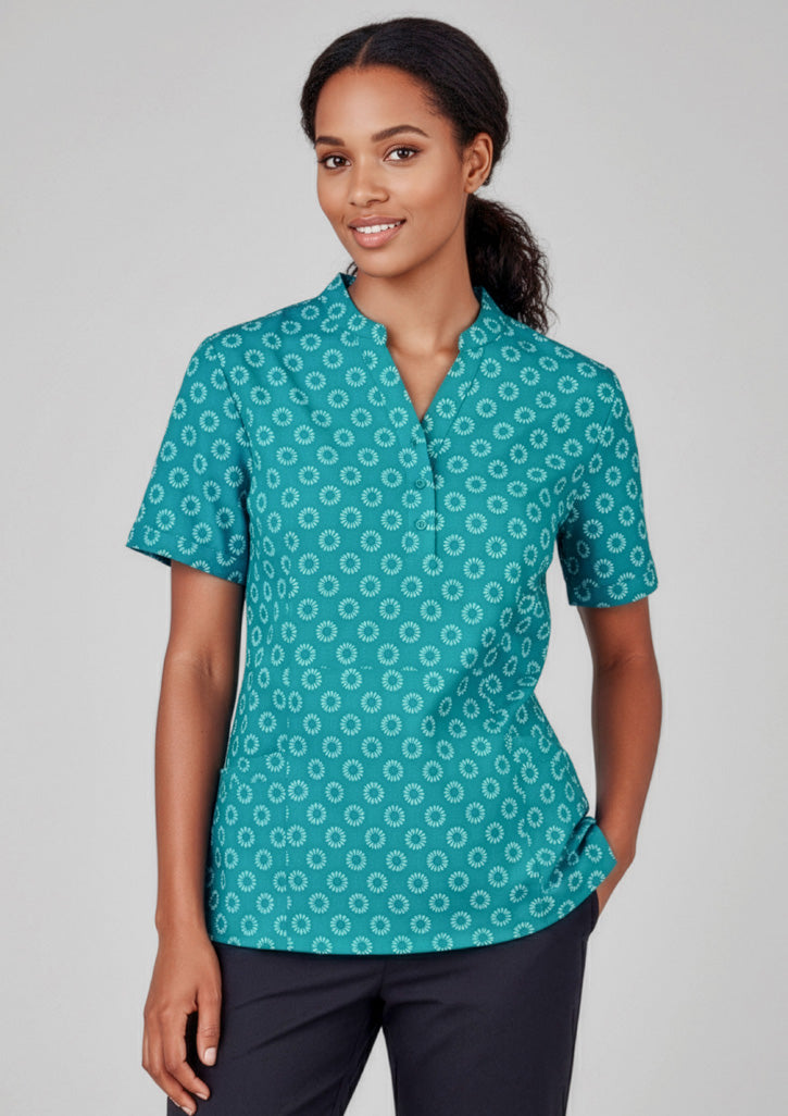 Womens Florence Daisy Print Tunic - Teal