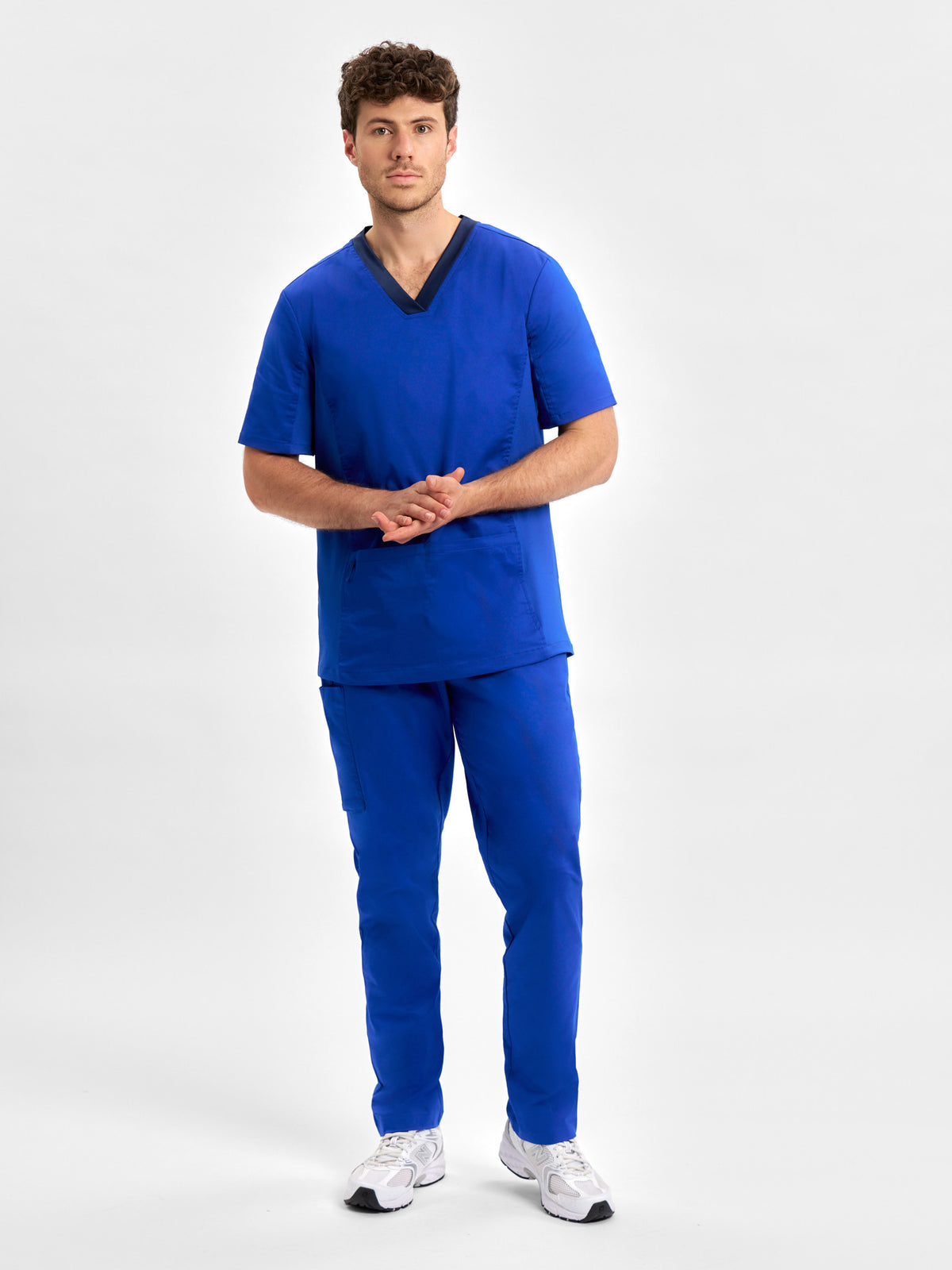 Riley Mens Straight Leg Scrub Pant - Electric Blue