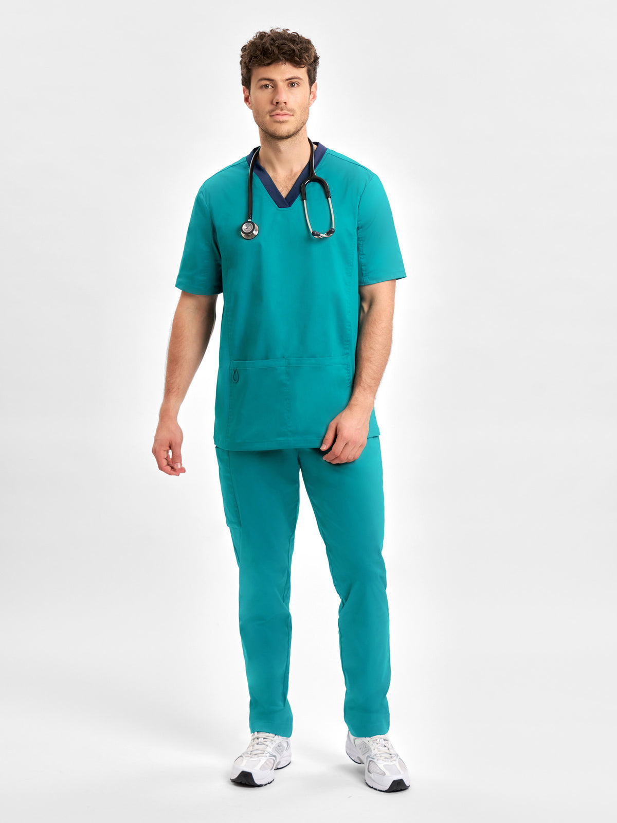 Riley Mens Straight Leg Scrub Pant - Teal