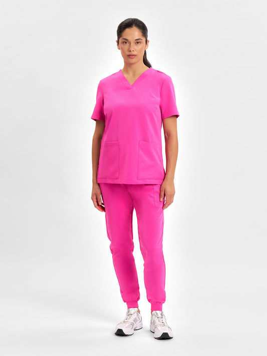 Womens Pink Jogger Scrub Pant - Pink