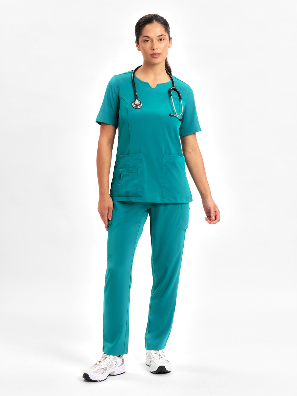 Avery Womens Slim Leg Scrub Pant - Teal