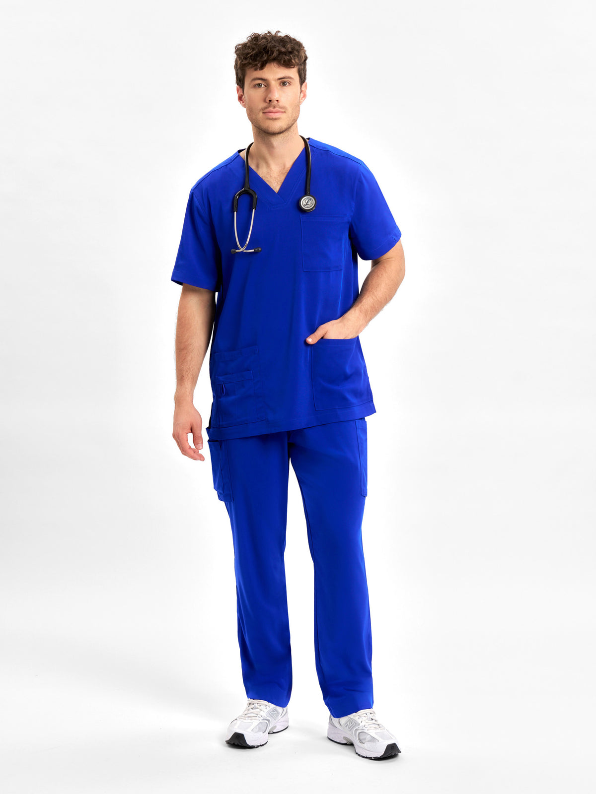 Avery Mens Straight Leg Scrub Pant - Electric Blue