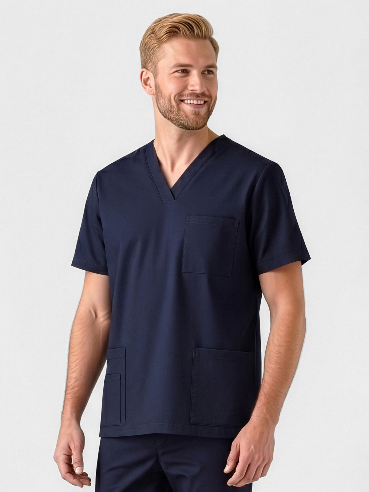 Tokyo Mens Scrub Top - Midnight Navy