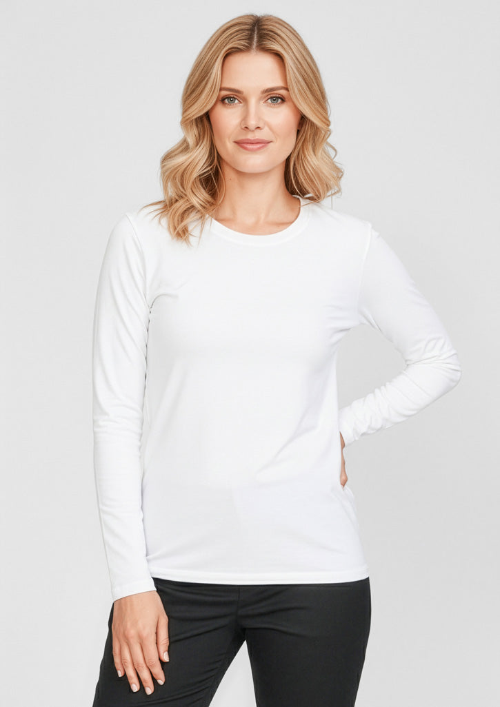 Womens Performance Long Sleeve Tee - White