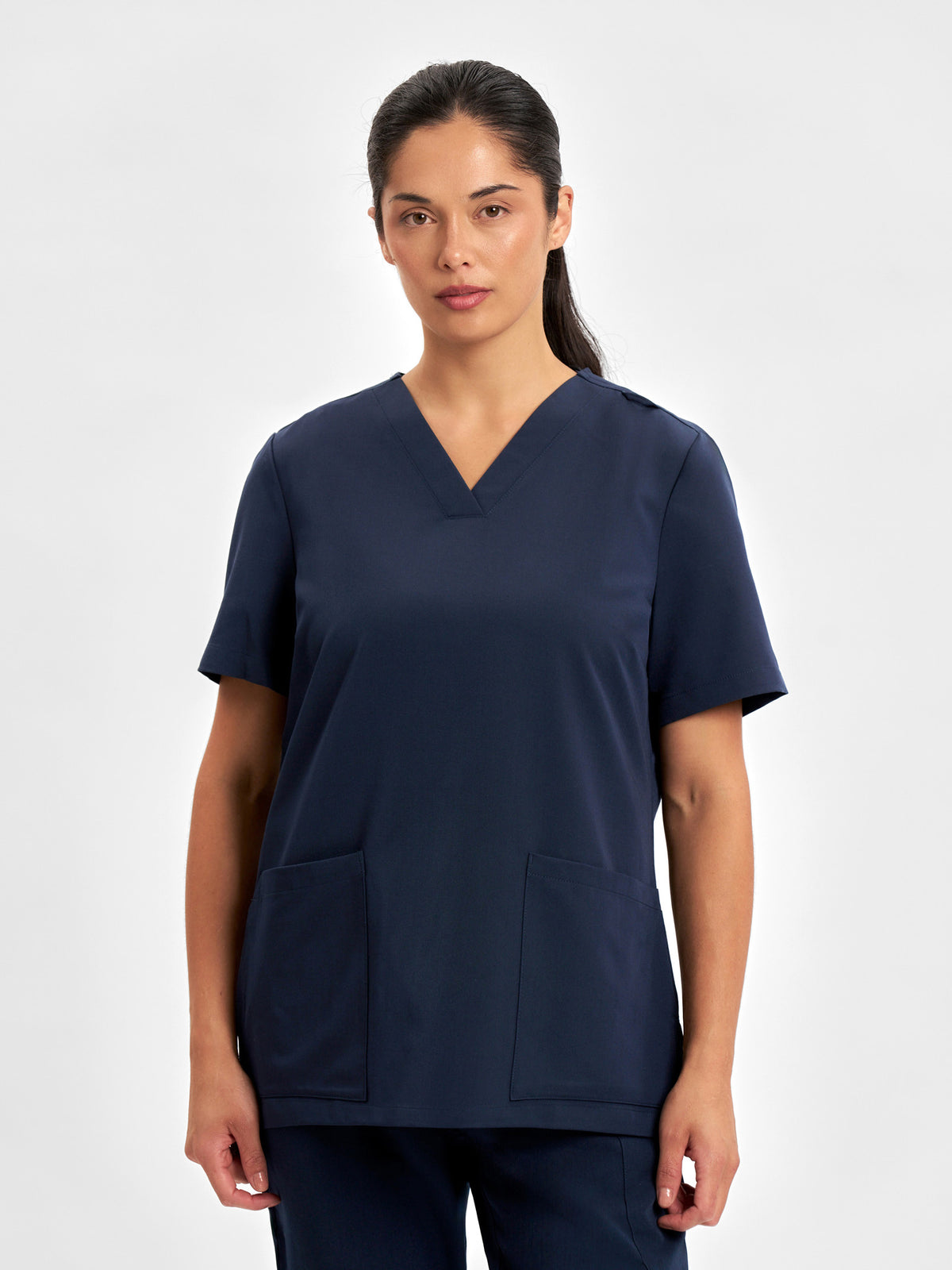 Pulse Womens V-Neck Scrub Top - Midnight Navy