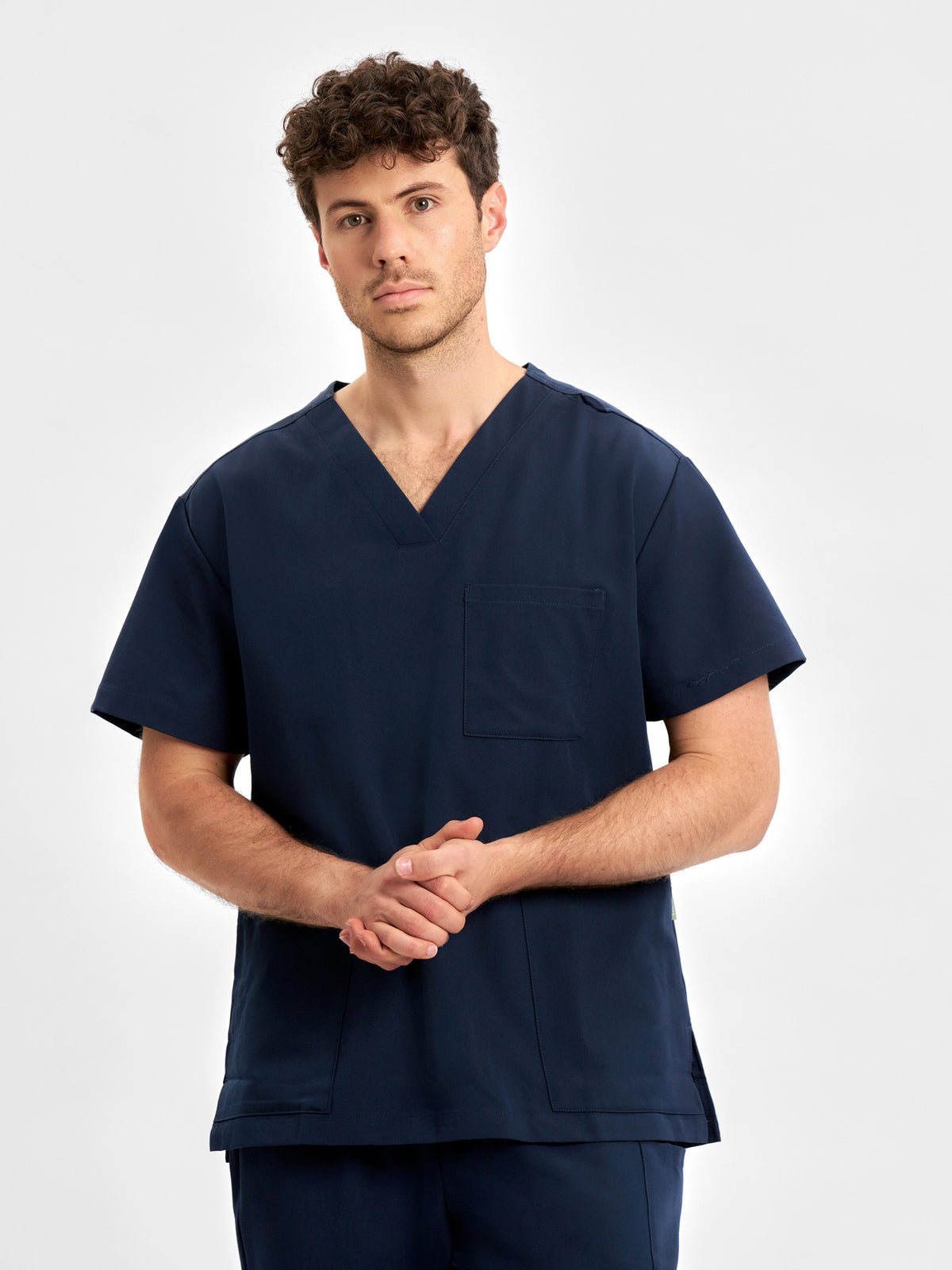 Pulse Unisex V-Neck Scrub Top - Midnight Navy