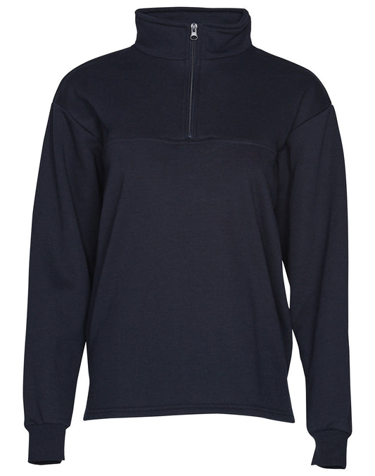 Kid's 1/2 zip collar fleecy sweat