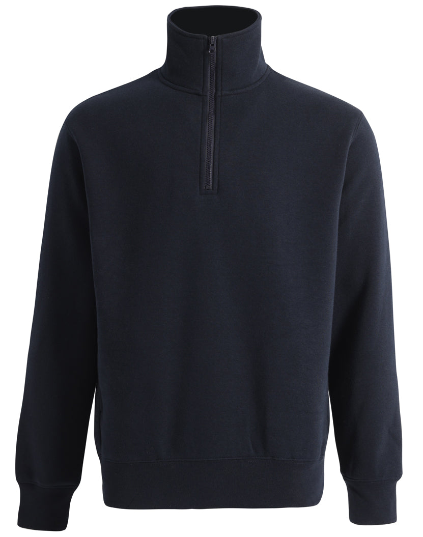 1/2 zip collar fleecy sweat