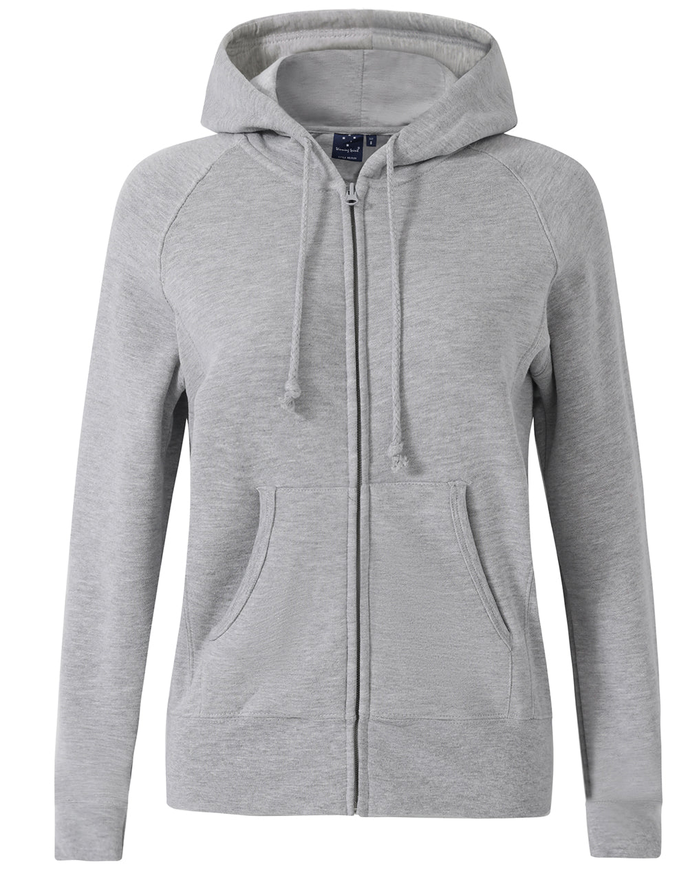 Ladies' full-zip fleecy hoodie