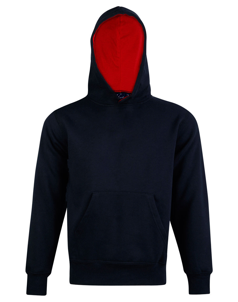Kids' Close Front  Contrast Fleecy Hoodie