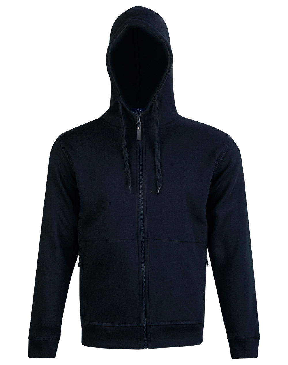 Men's Full Zip Contrast Fleece Hoodie