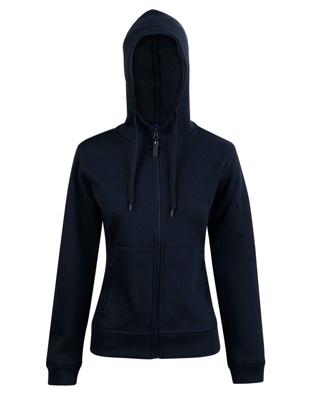 Ladies' Full Zip Contrast Fleece Hoodie