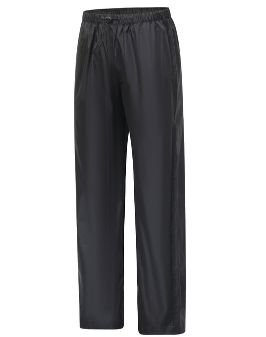 Light Weight Nylon Waterproof Rain Pants - Black