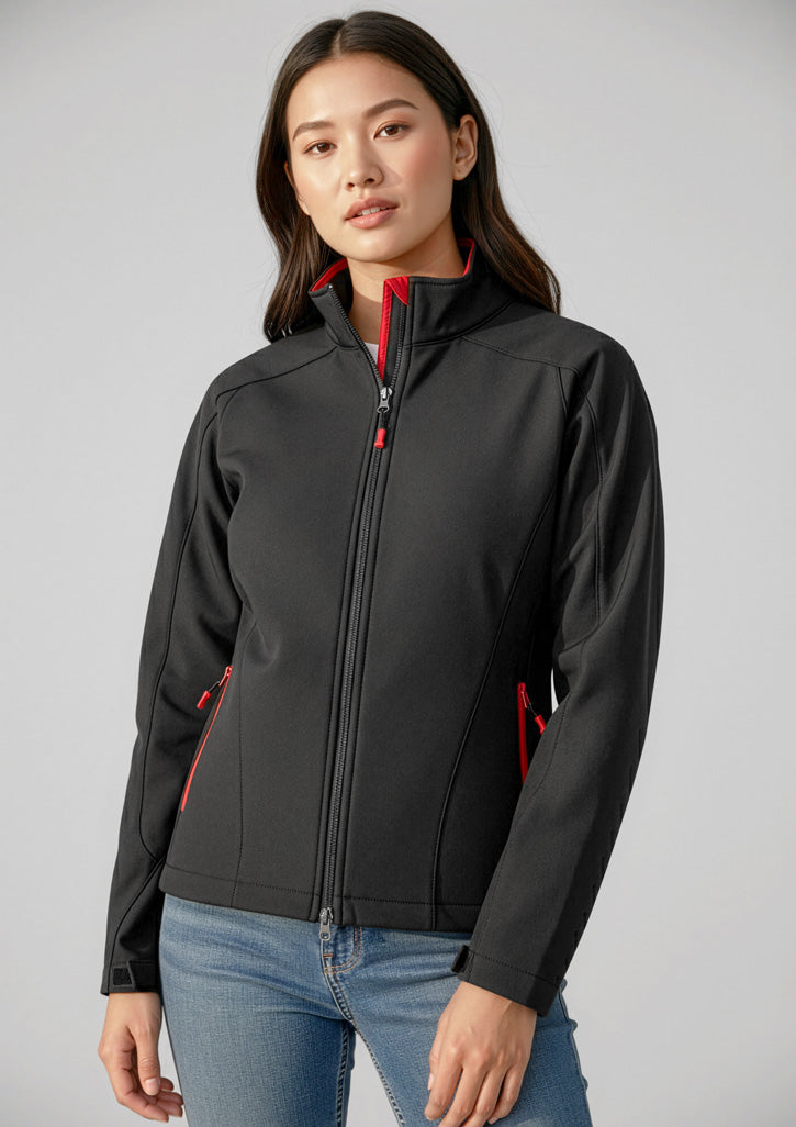 Womens Geneva Jacket - Black/Red