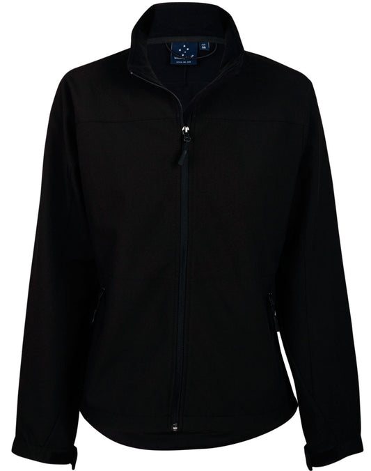 Ladies' Softshell Contrast Jacket - Black.Black