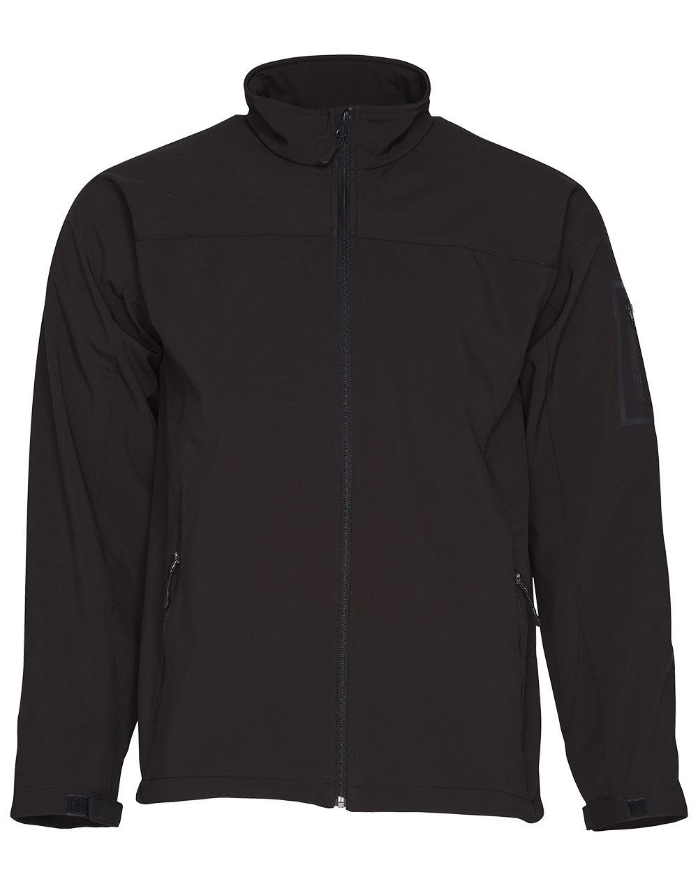 Men's Contrast Softshell Jacket - Black.Black