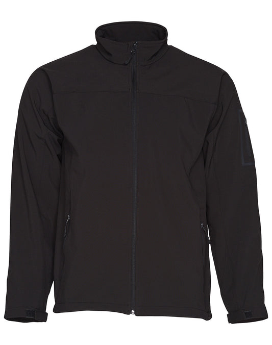 Men's Contrast Softshell Jacket - Black.Black